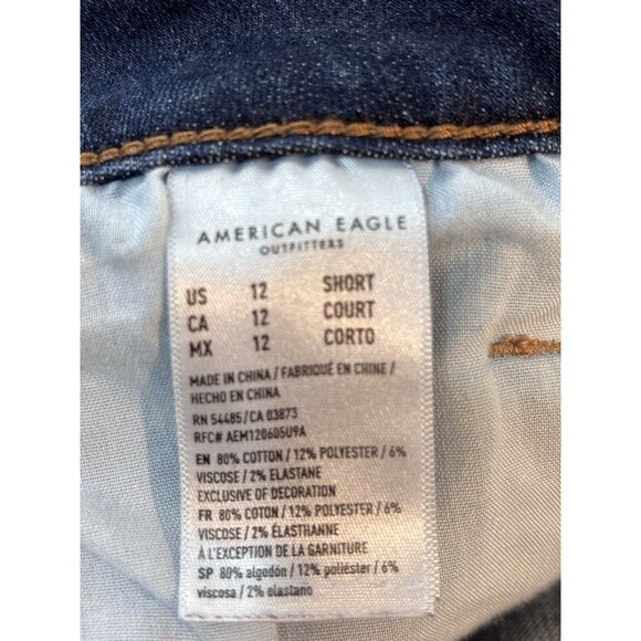 American Eagle Outfitters Women's Jeans, High Rise Skinny Kick Flare 12 Short - Picture 5 of 11